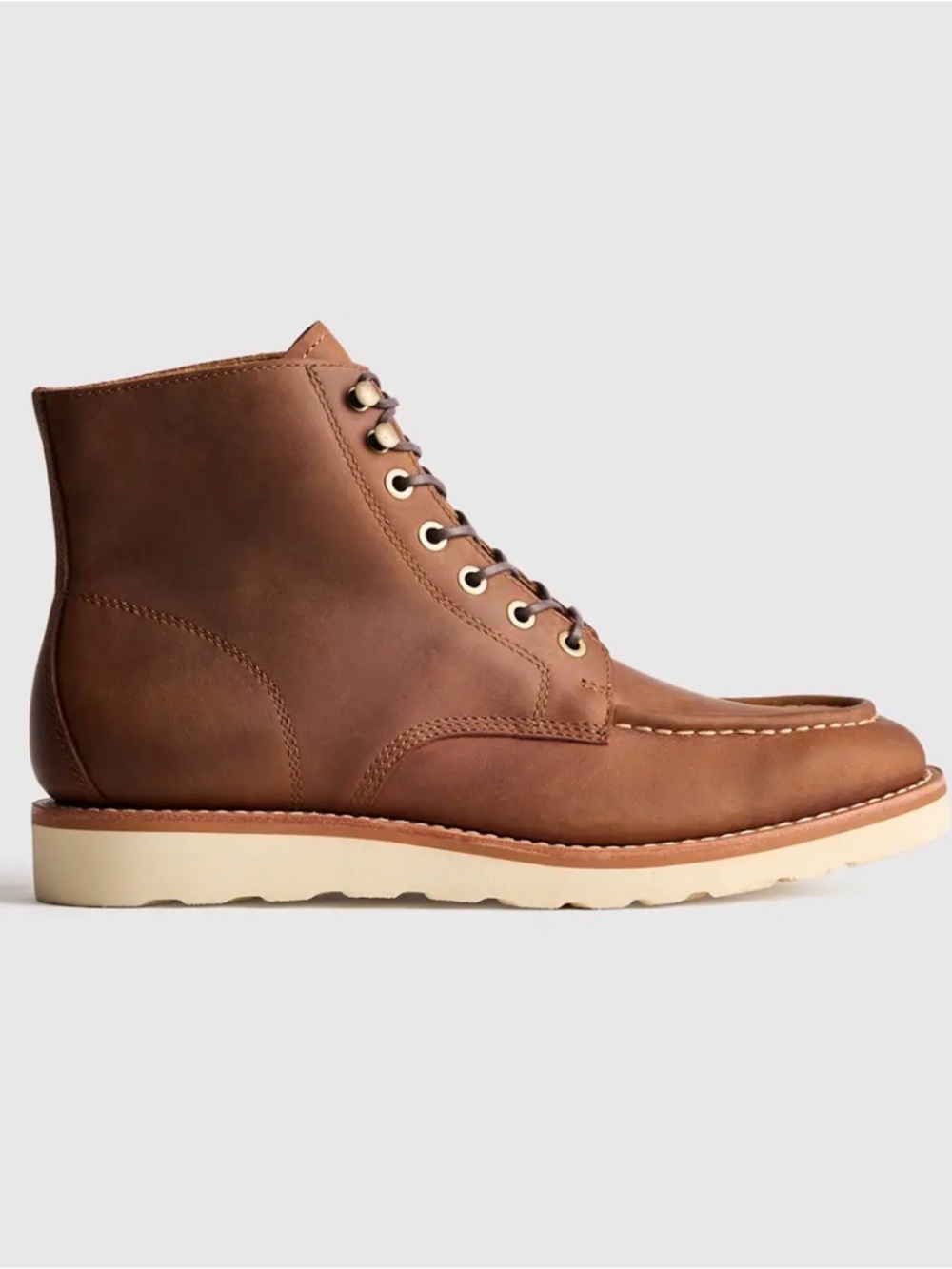 Quince crafted leather Men's‎ whiskey Moc Toe Work Boots size 10.5